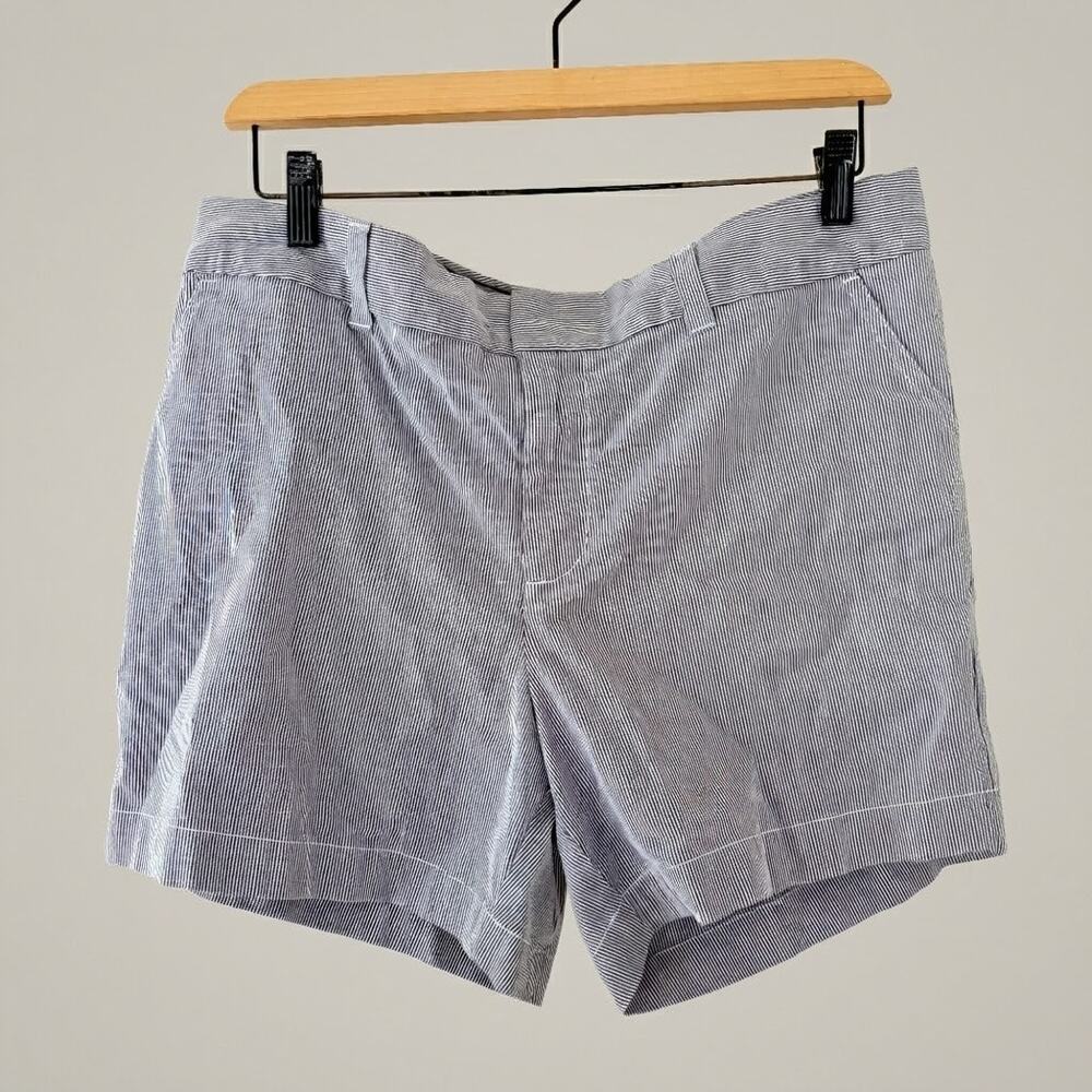 Tommy Hilfiger blue and white striped seersucker shorts Size 14